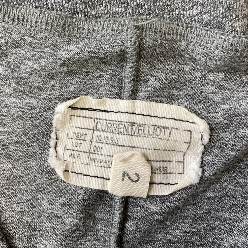 Current Elliott V Neck Trapeze Dress 2 Medium Large Heather Gray Pockets T Shirt - Picture 11 of 14